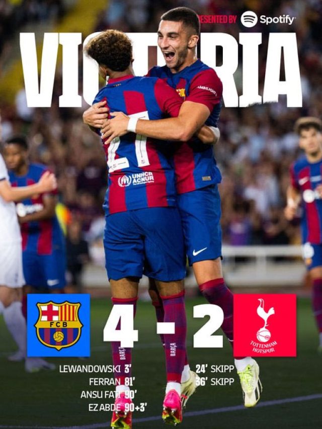 Barcelona storm back to beat Tottenham for Joan Gamper Trophy